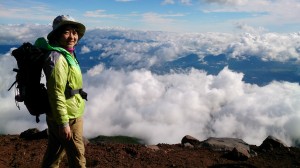 富士山下山中